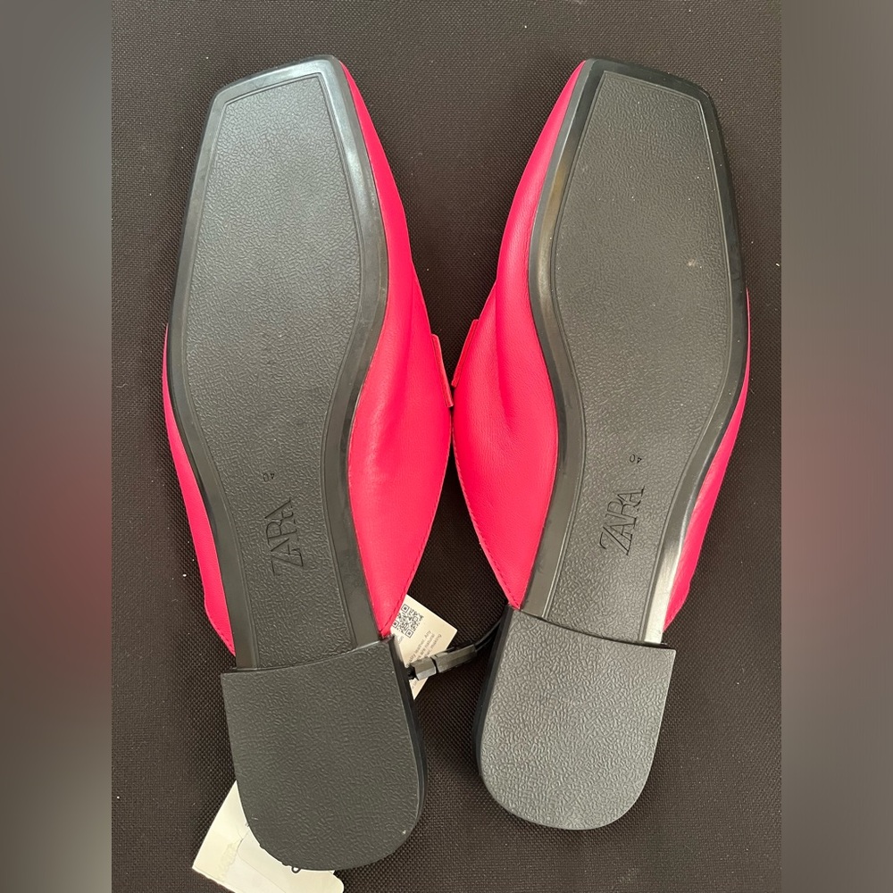 Zara flat loader slides - pink size 9/40 - Picture 2 of 3